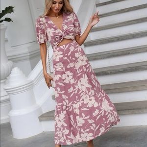 Floral Print 🪻Twist Front 🌪️ Dress 👗